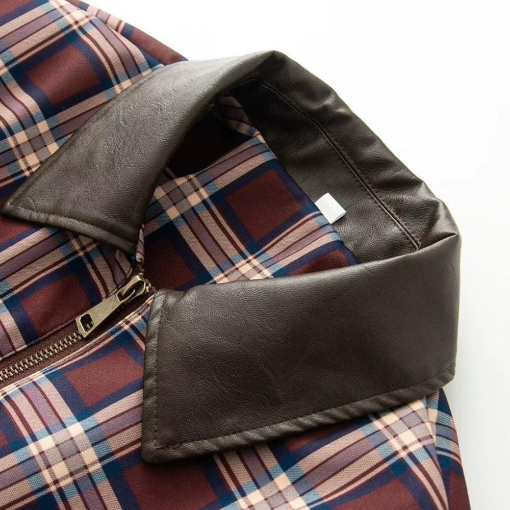 ZARA Stylish Plaid Patchwork Casual Jacket